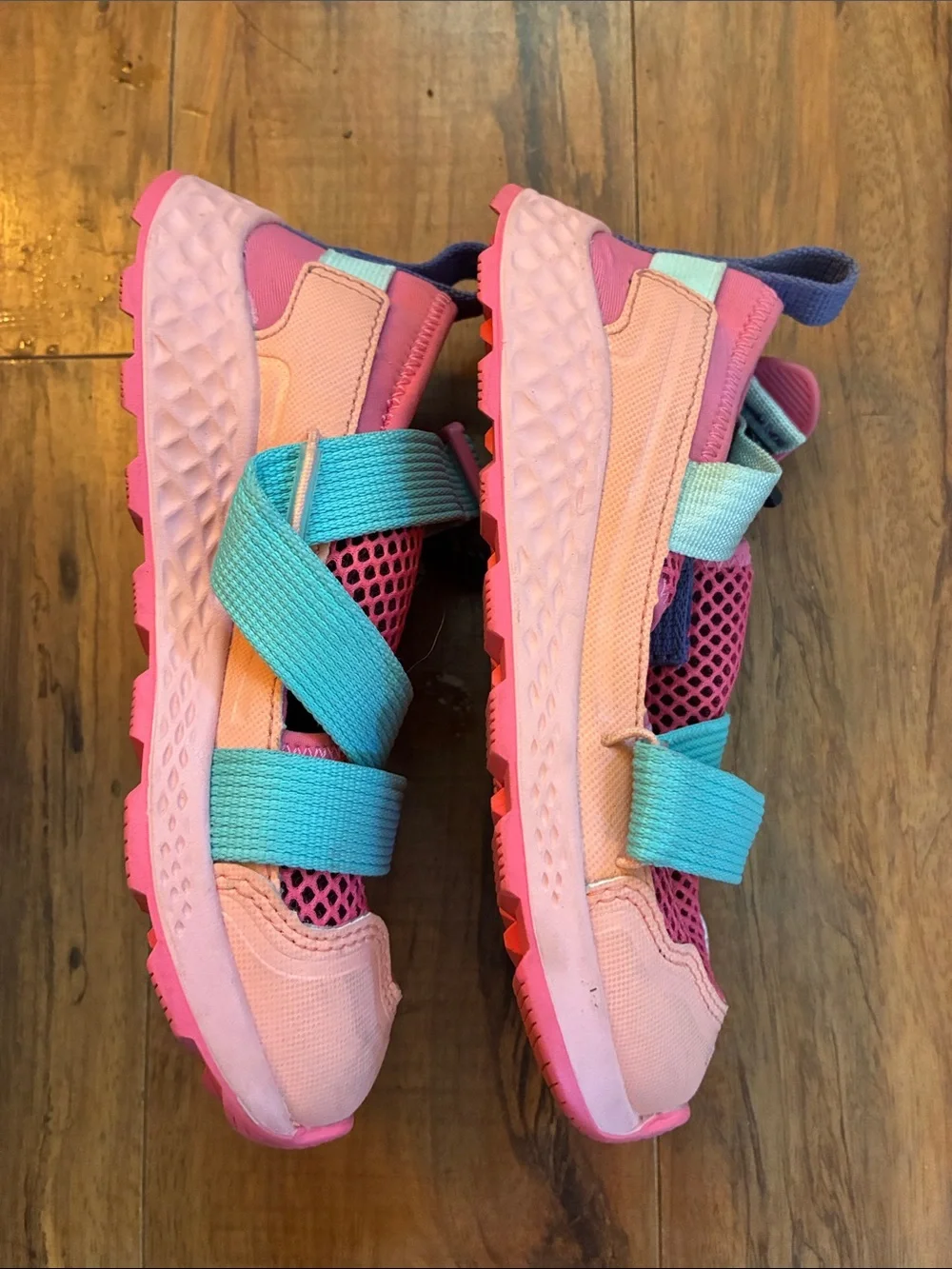Kids Chaco Pink and Teal Active Sneakers